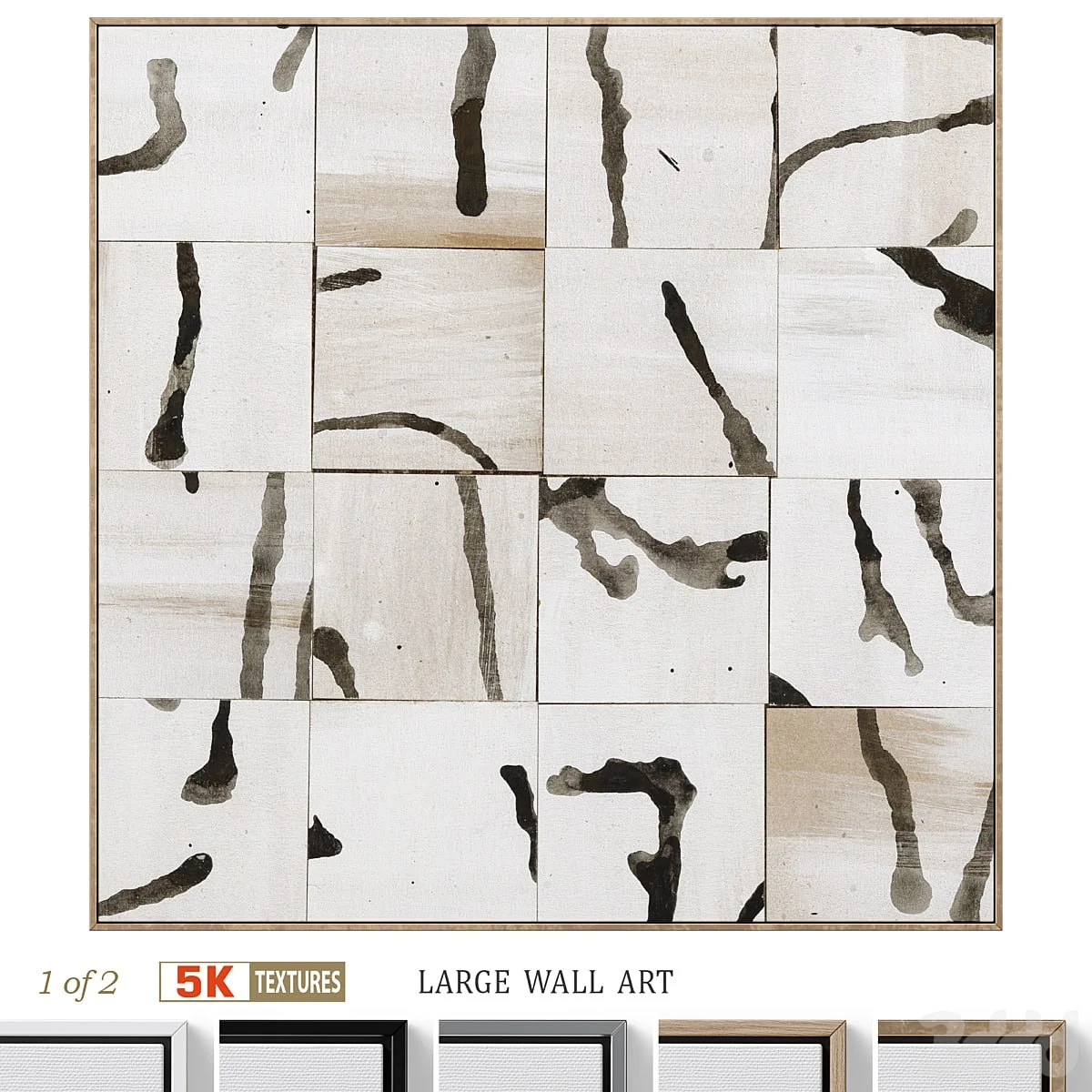 Large Abstract Neutral Wall Art C-921